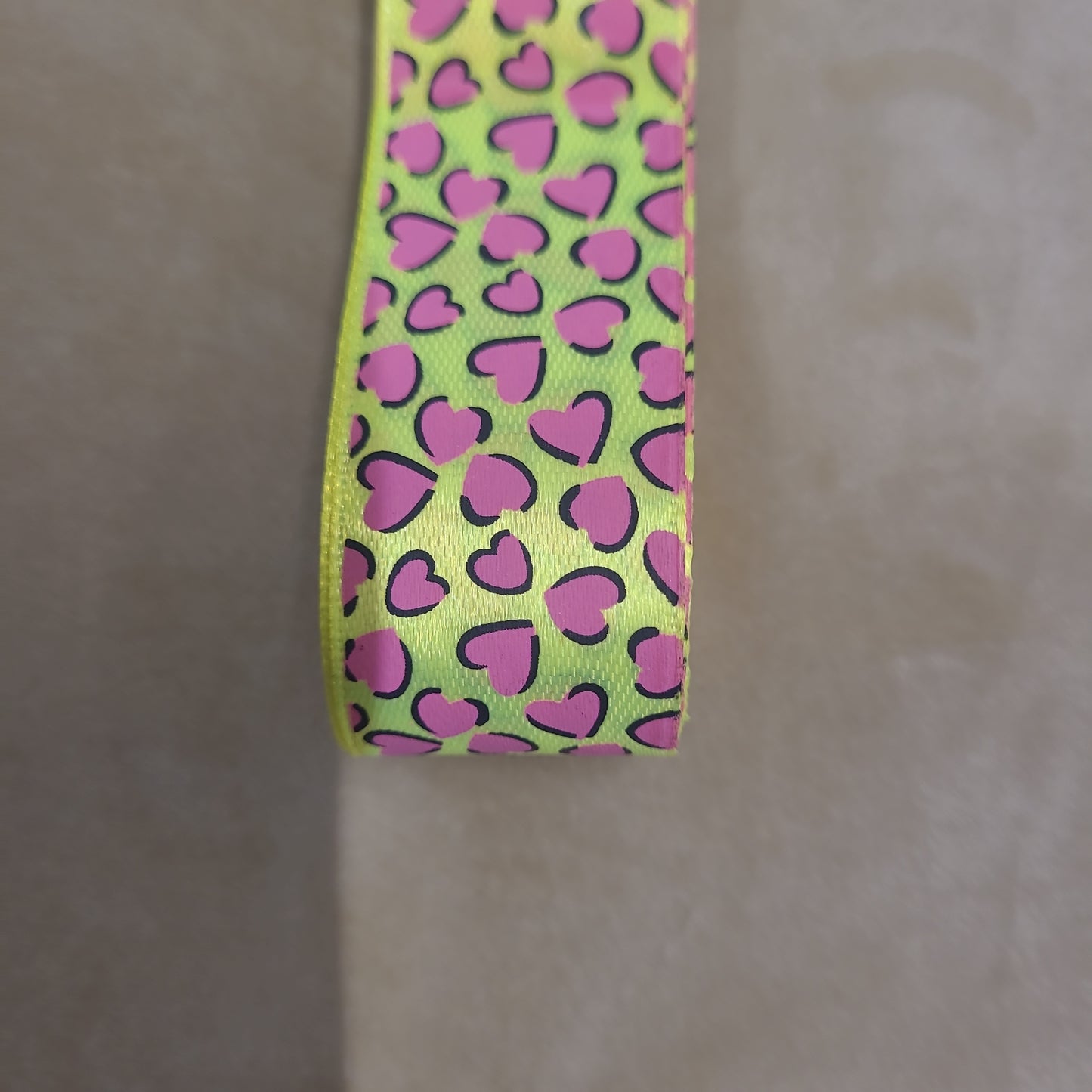 Heart ribbon 3cm wide by the metre