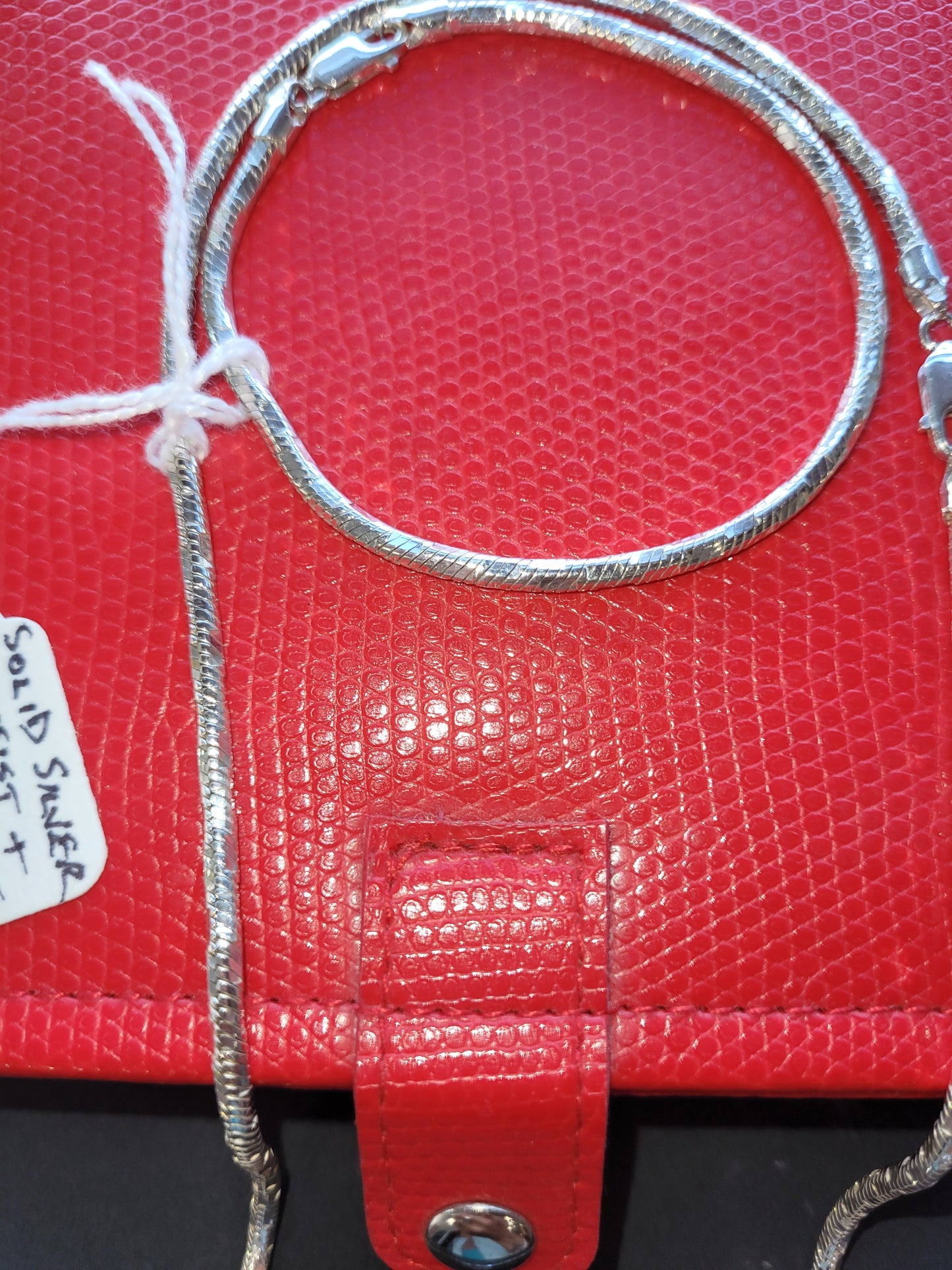Solid silver bracelet and necklace set gift