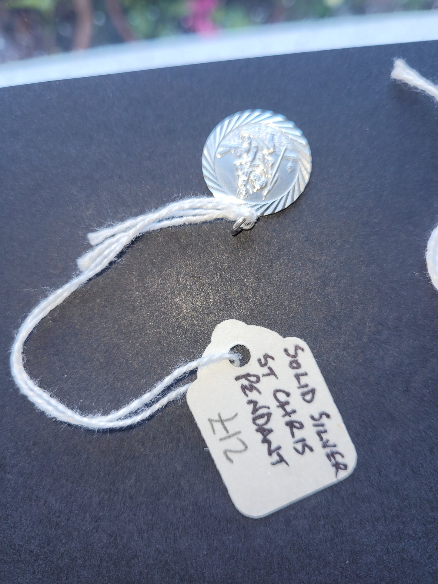 Solid silver strand Christopher pendant gift