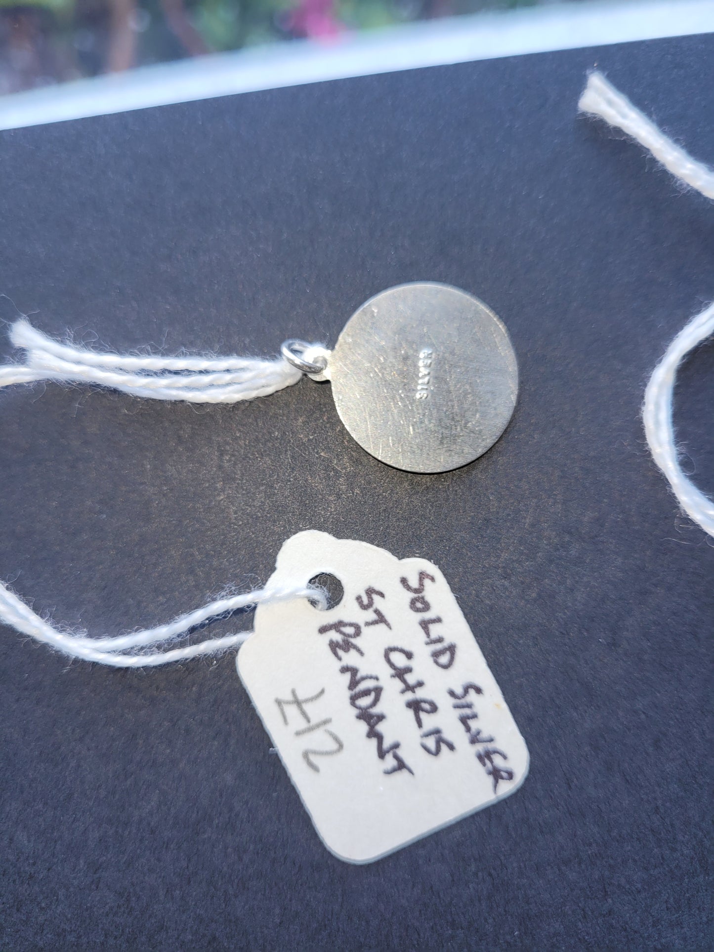 Solid silver strand Christopher pendant gift