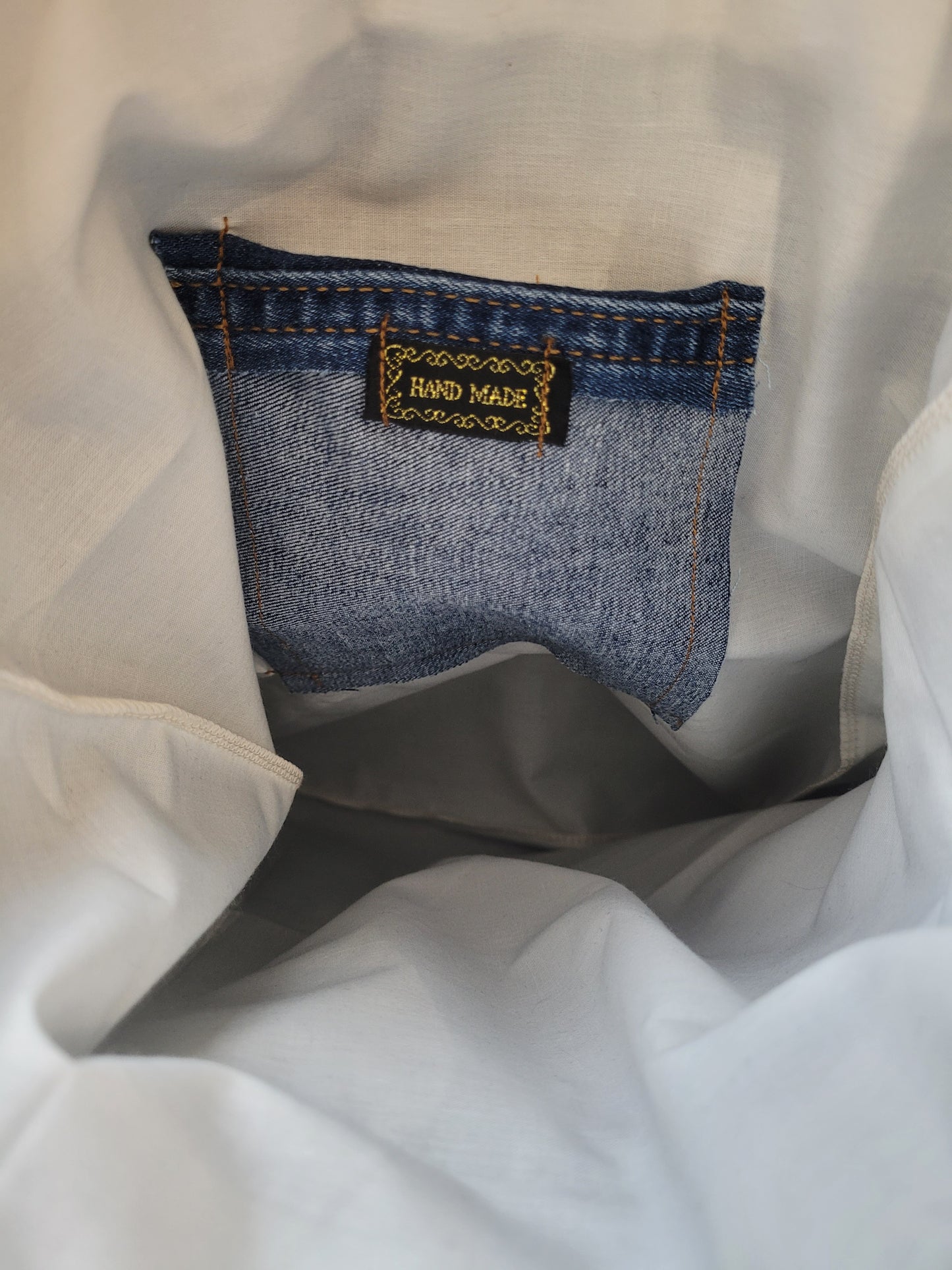 Patchwork denim shopper bag Handmade.By.MeggyFifee