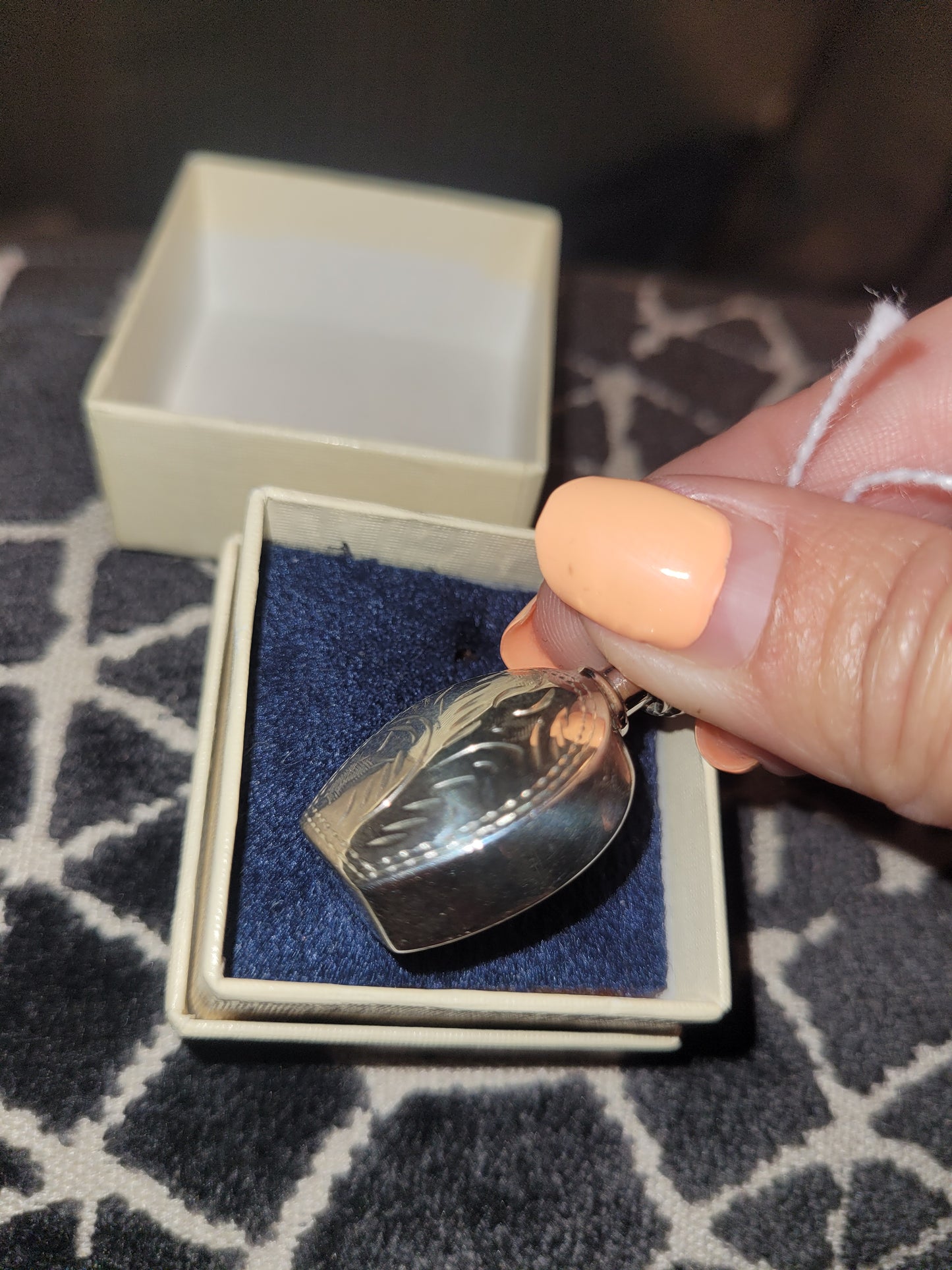 Silver scent bottle pendant