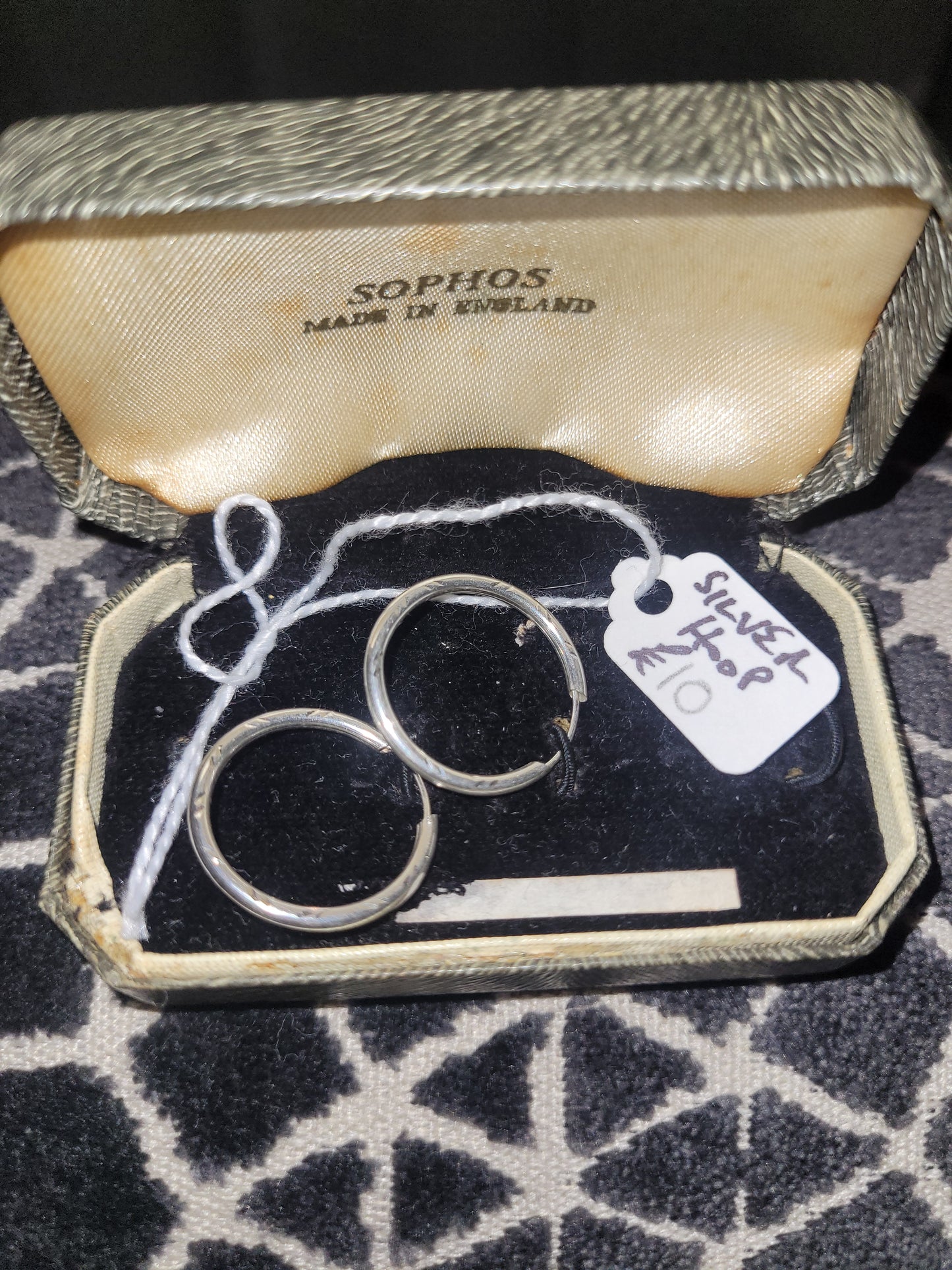 Silver hoop earrings