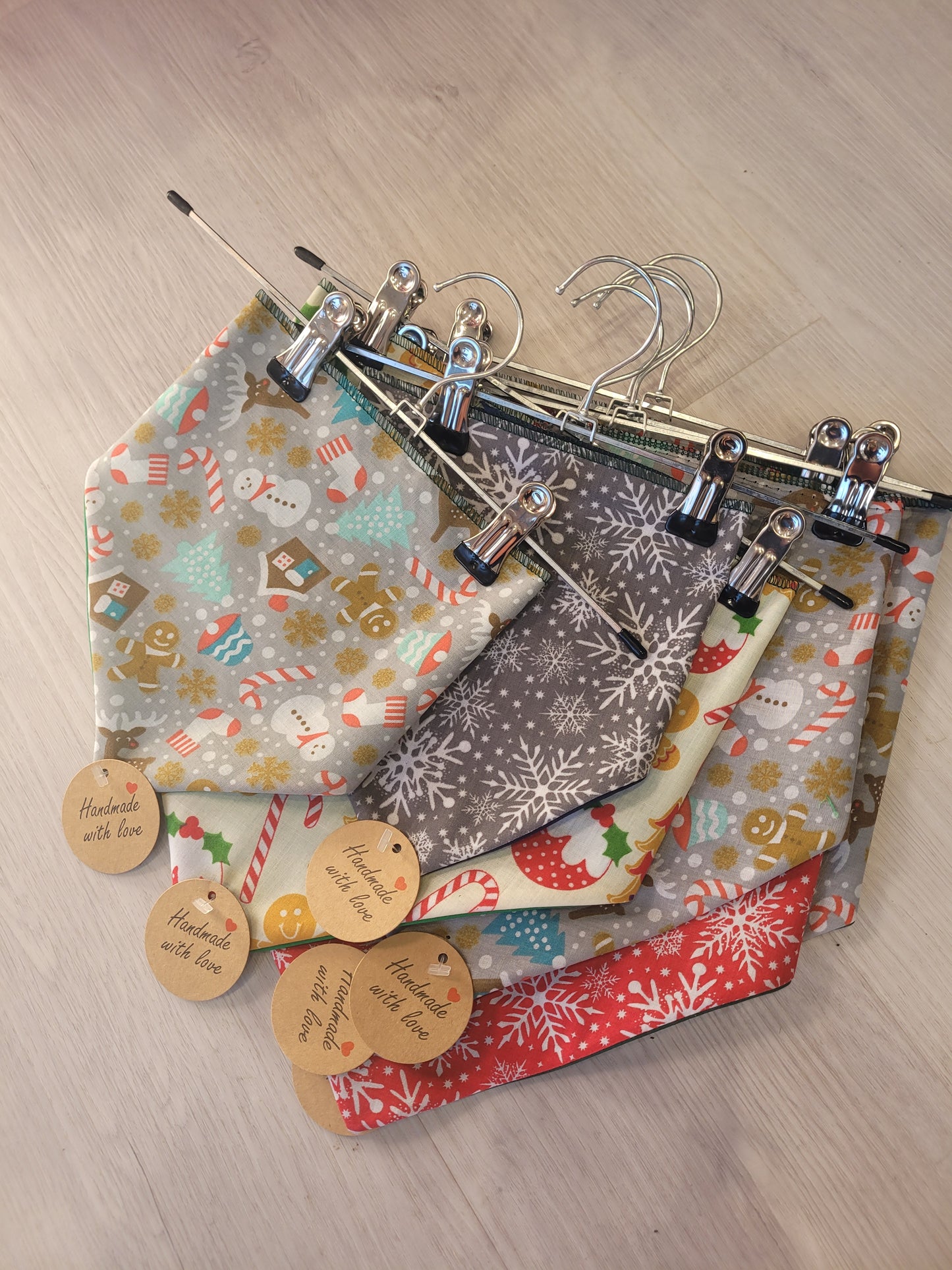 Dog Christmas kneckerchiefs Handmade.By.MeggyFifee