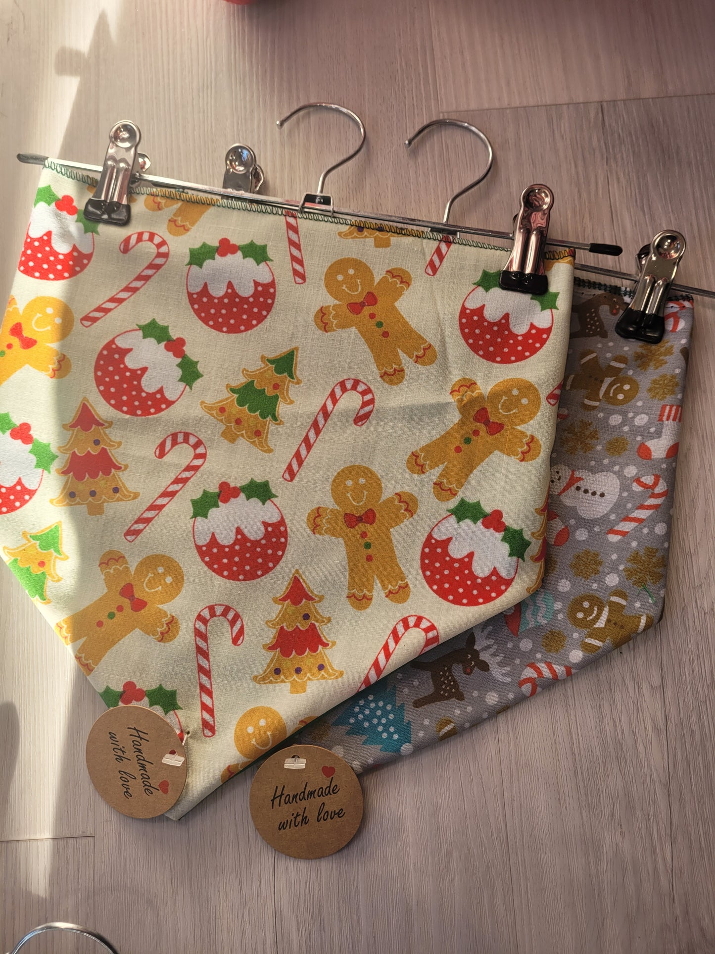 Dog Christmas kneckerchiefs Handmade.By.MeggyFifee