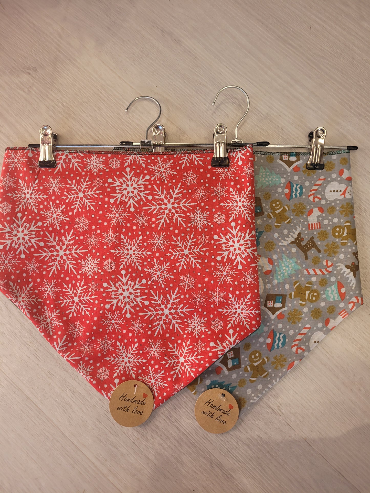 Dog Christmas kneckerchiefs Handmade.By.MeggyFifee