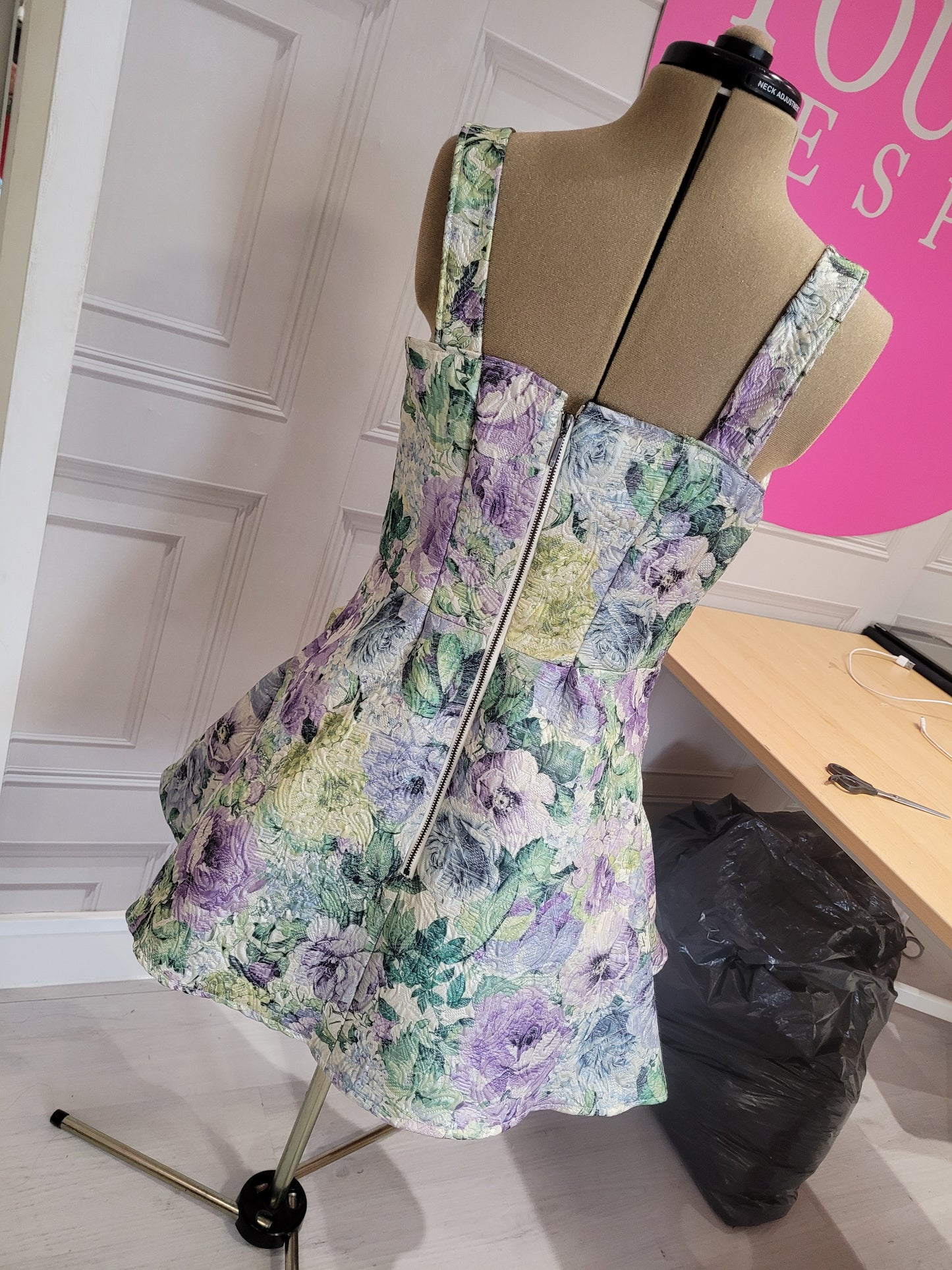 Bespoke occassion dress and fascinator