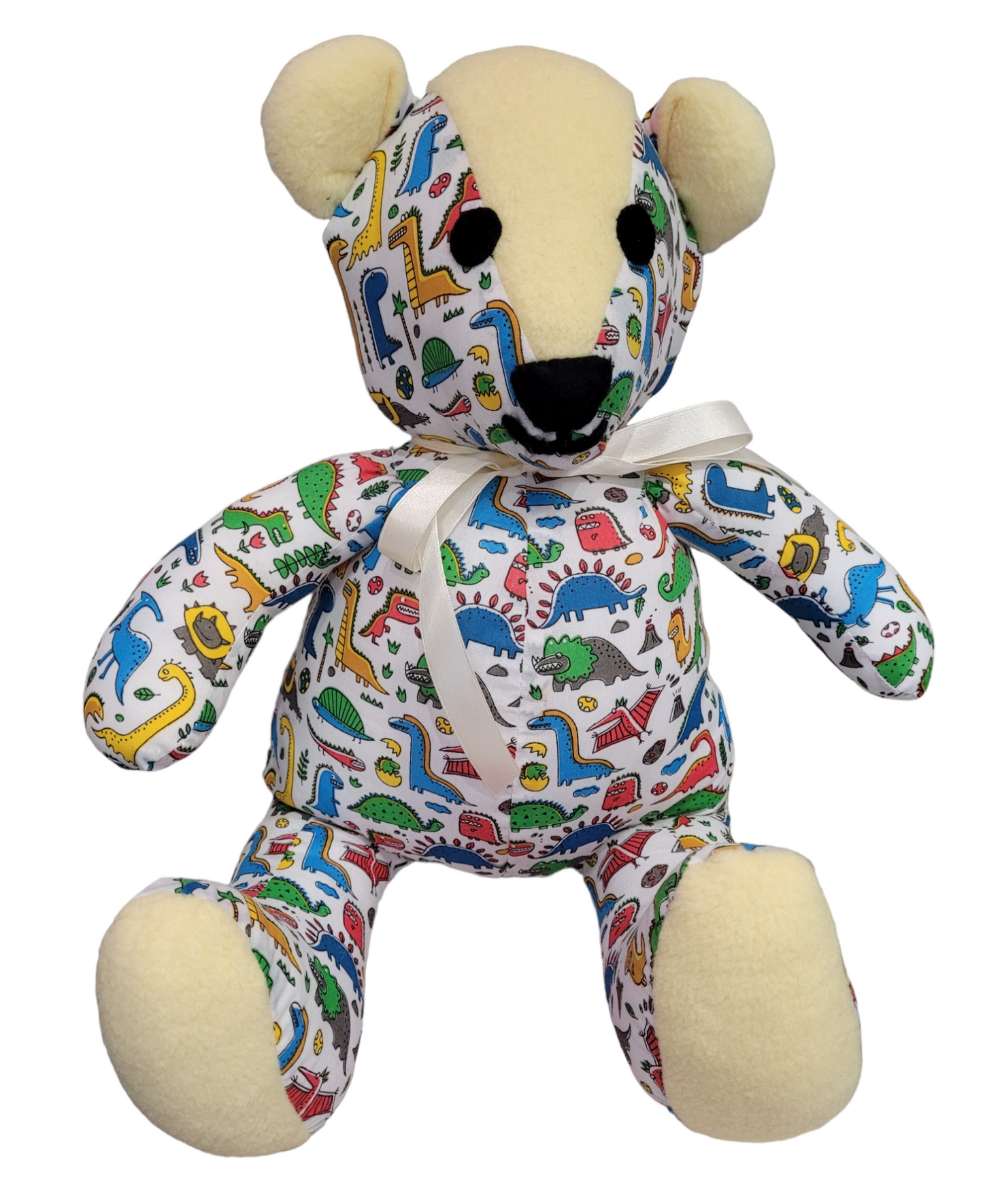 Large soft dino bear lemon handmade.by.meggyfifee