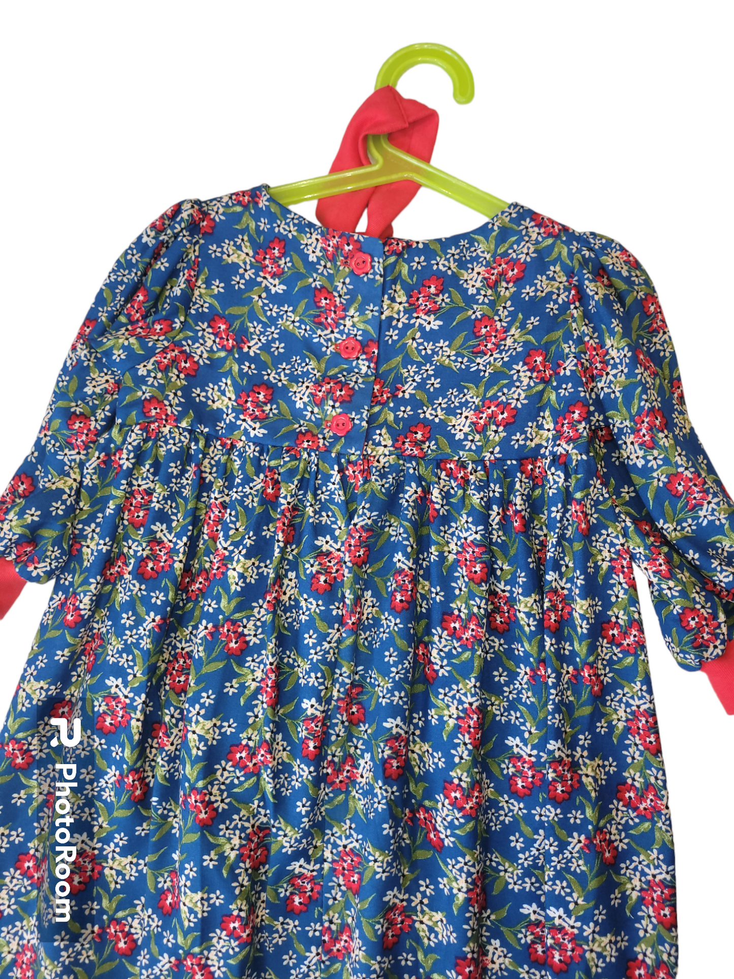 Bespoke girls pocket disty print sleeved dress with headband Handmade.By.MeggyFifee