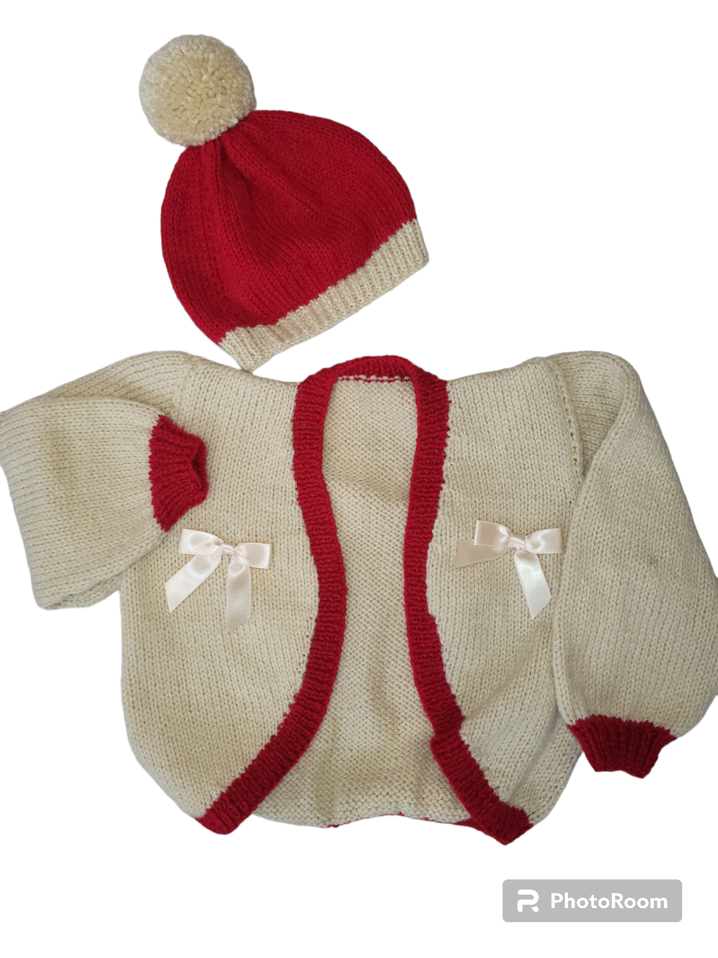 Handknitted girls Shrug and hat set Handmade.By.MeggyFifee