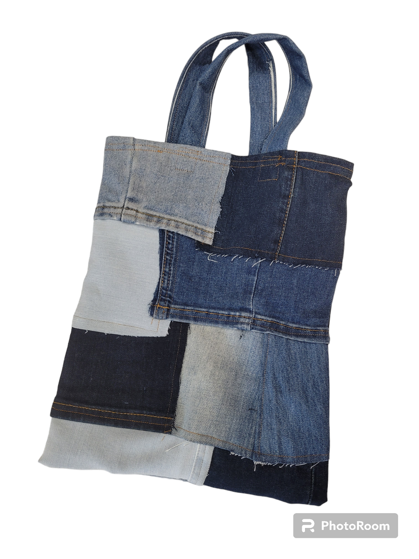 Patchwork denim shopper bag Handmade.By.MeggyFifee