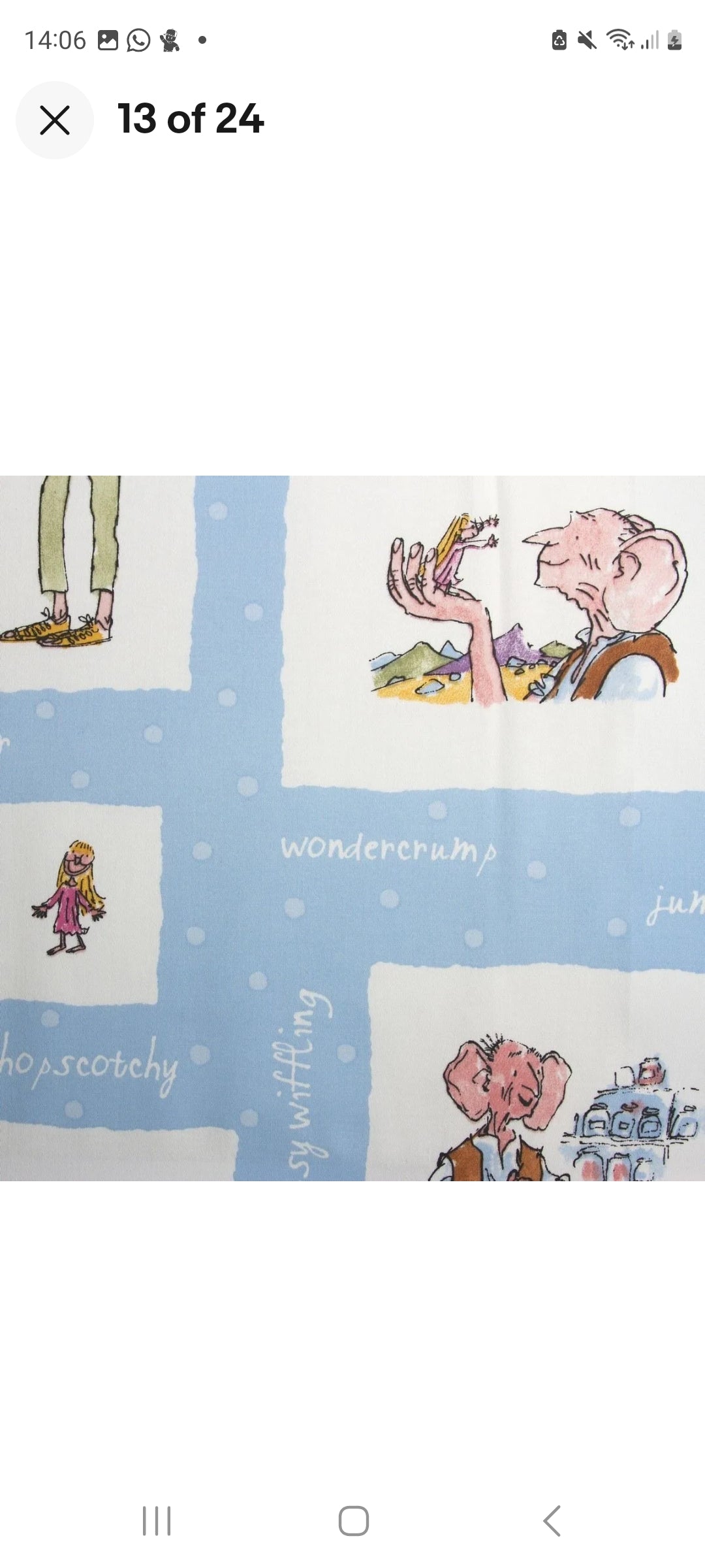 Roald Dahl BFG 100% cotton fabric by the metre