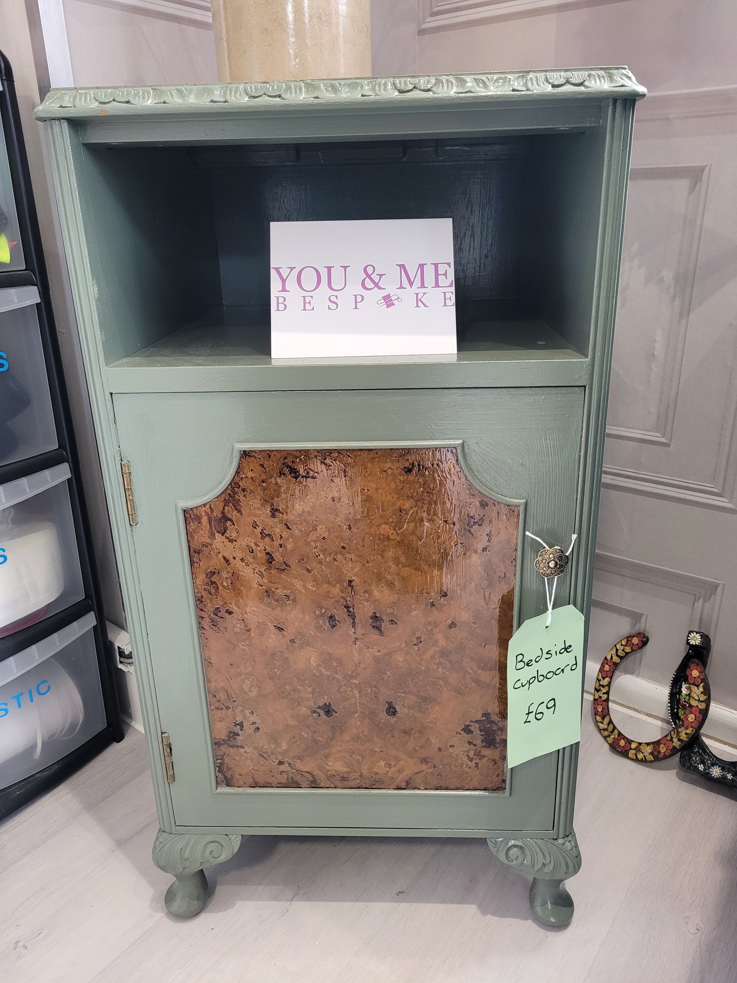 Restored bedside cupboard handmade.by.meggyfifee