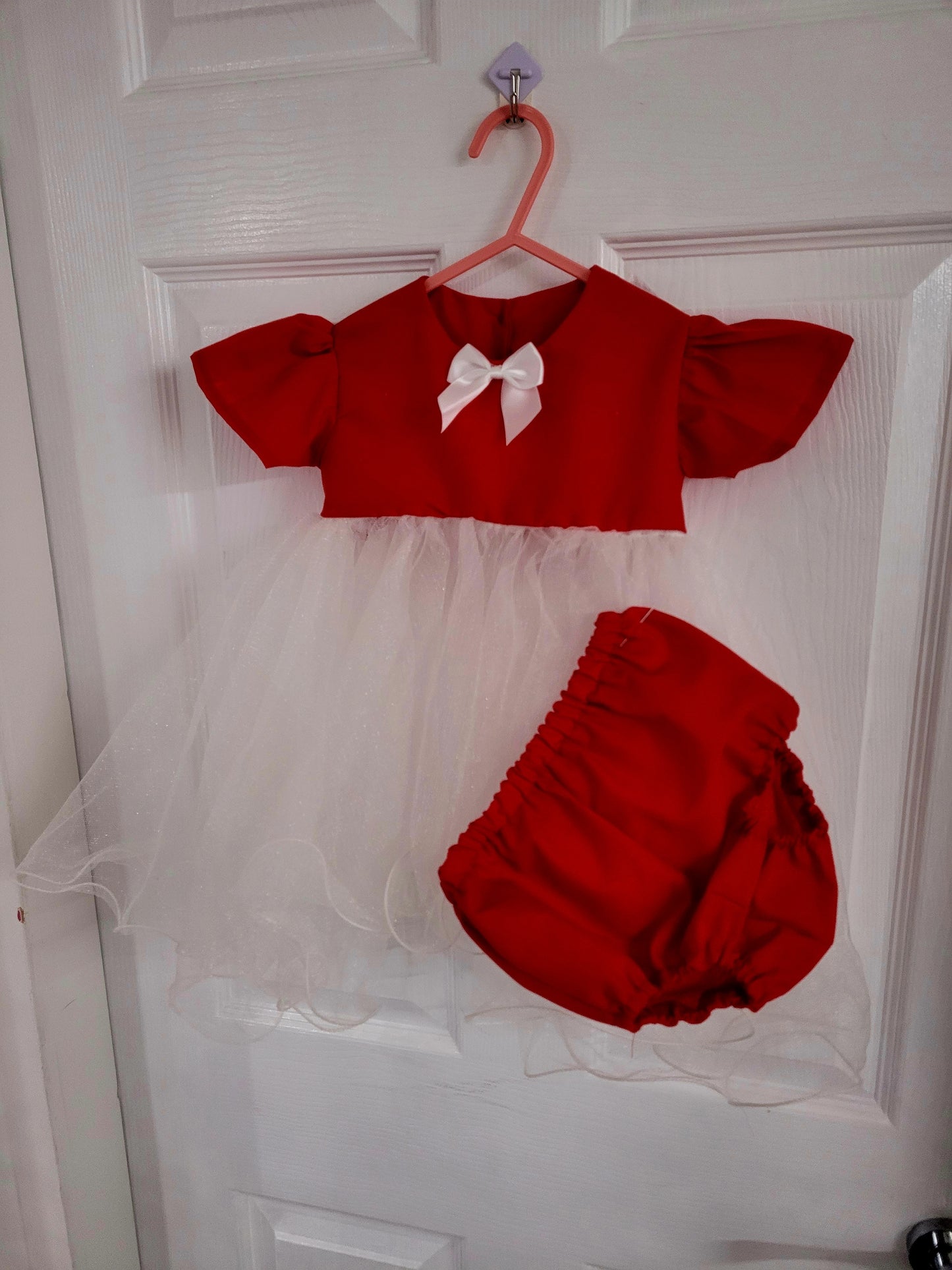 Christmas baby girls premium dress and bloomers handmade.by.meggyfifee