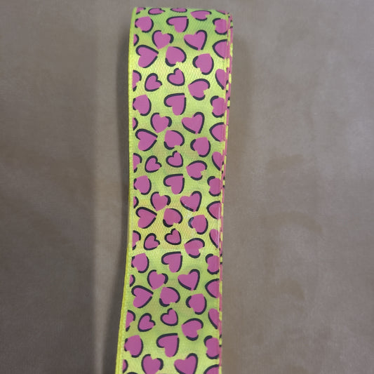 Heart ribbon 3cm wide by the metre