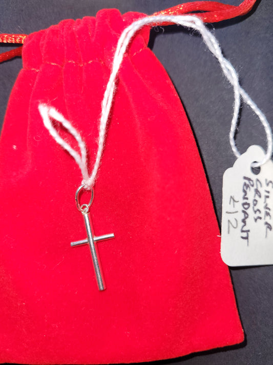 Solid silver Cross pendant gift