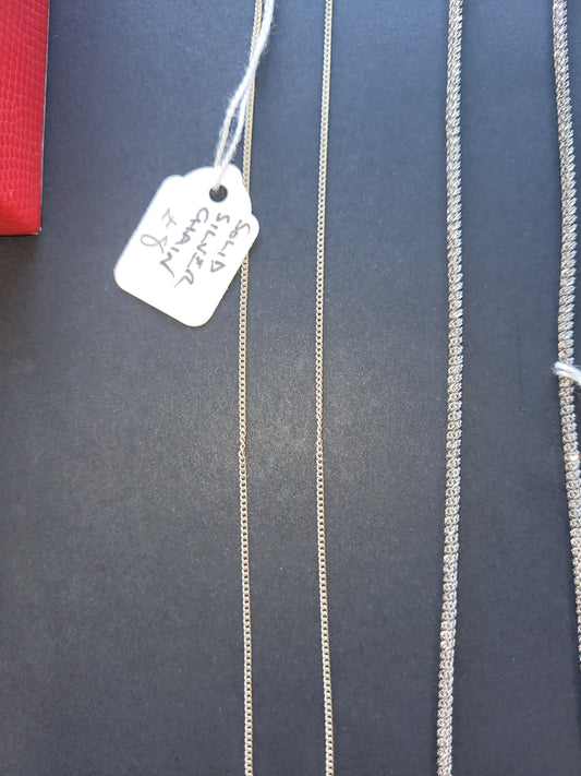 Solid silver necklace sparkle cut gift