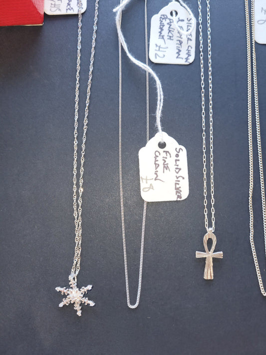 Solid silver fine chain gift