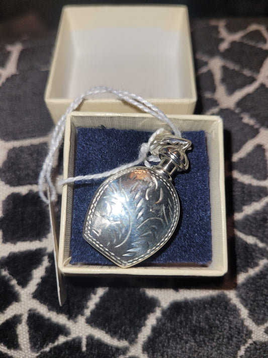 Silver scent bottle pendant