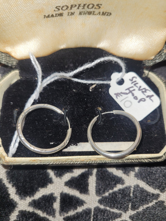 Silver hoop earrings