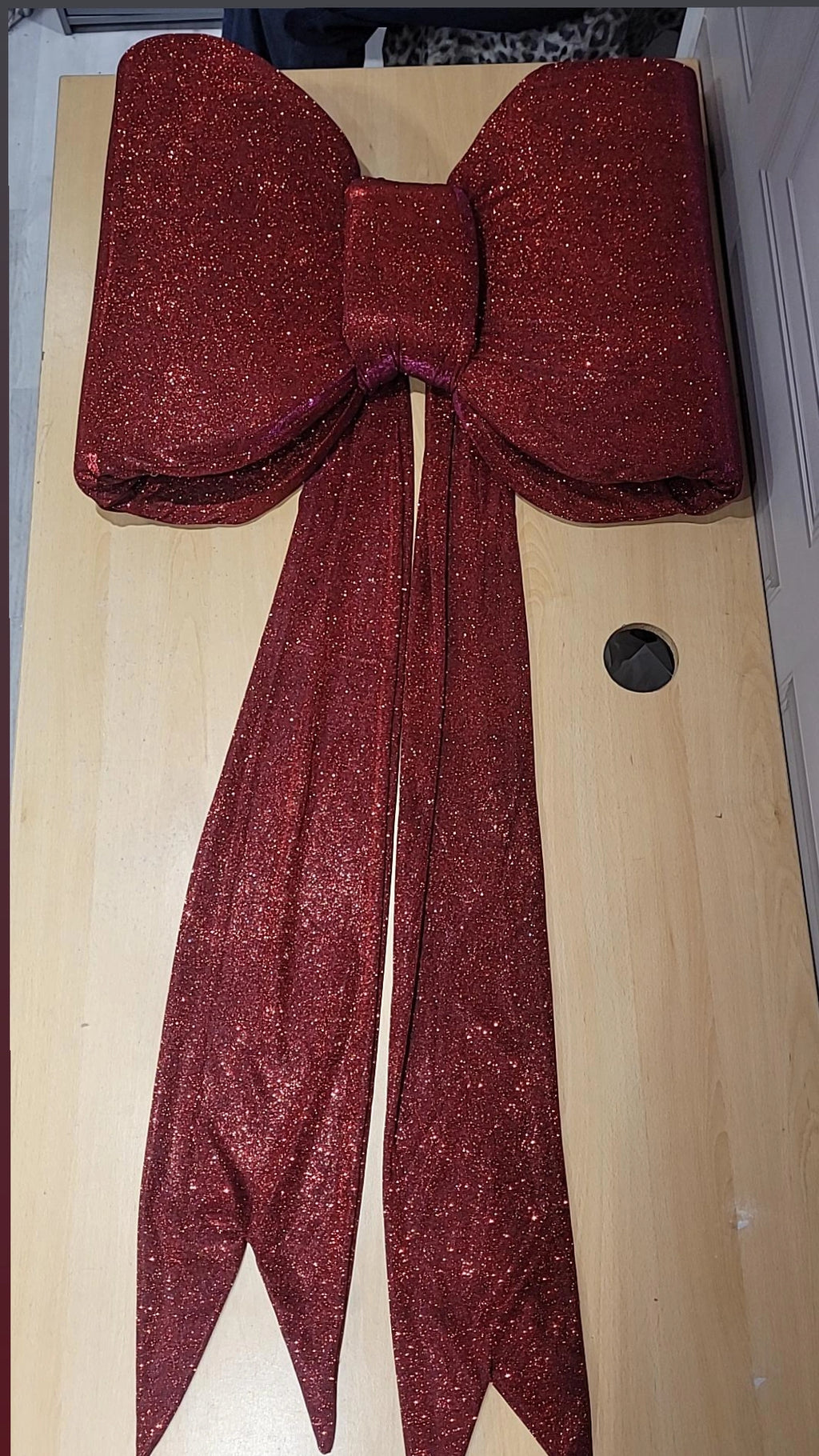 Large display red glitter bow bespoke made to order 🎀