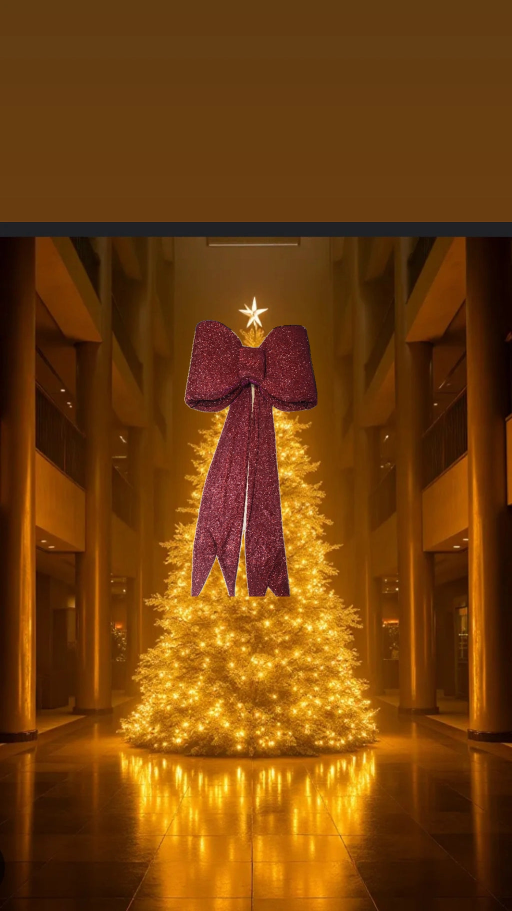 Large display red glitter bow bespoke made to order 🎀