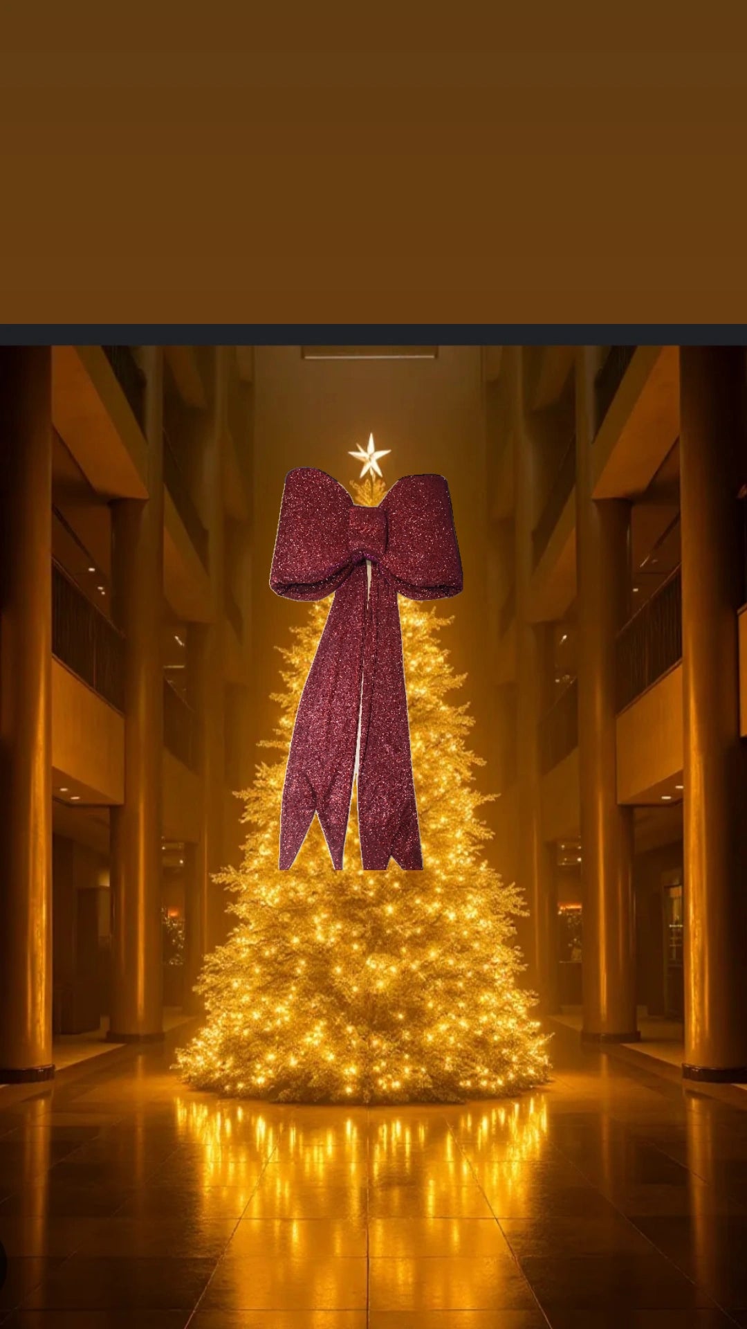 Large display red glitter bow bespoke made to order 🎀