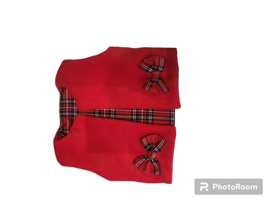 Bespoke girls fleece bow jacket Handmade.By.MeggyFifee
