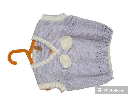Lilac pull over handknitted age 4-5