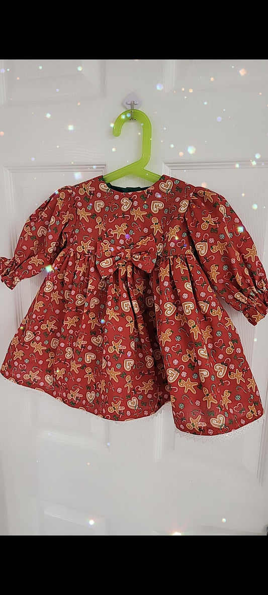 Bespoke girls ginger breadman dress 🍫🍬🎁🎈❤️