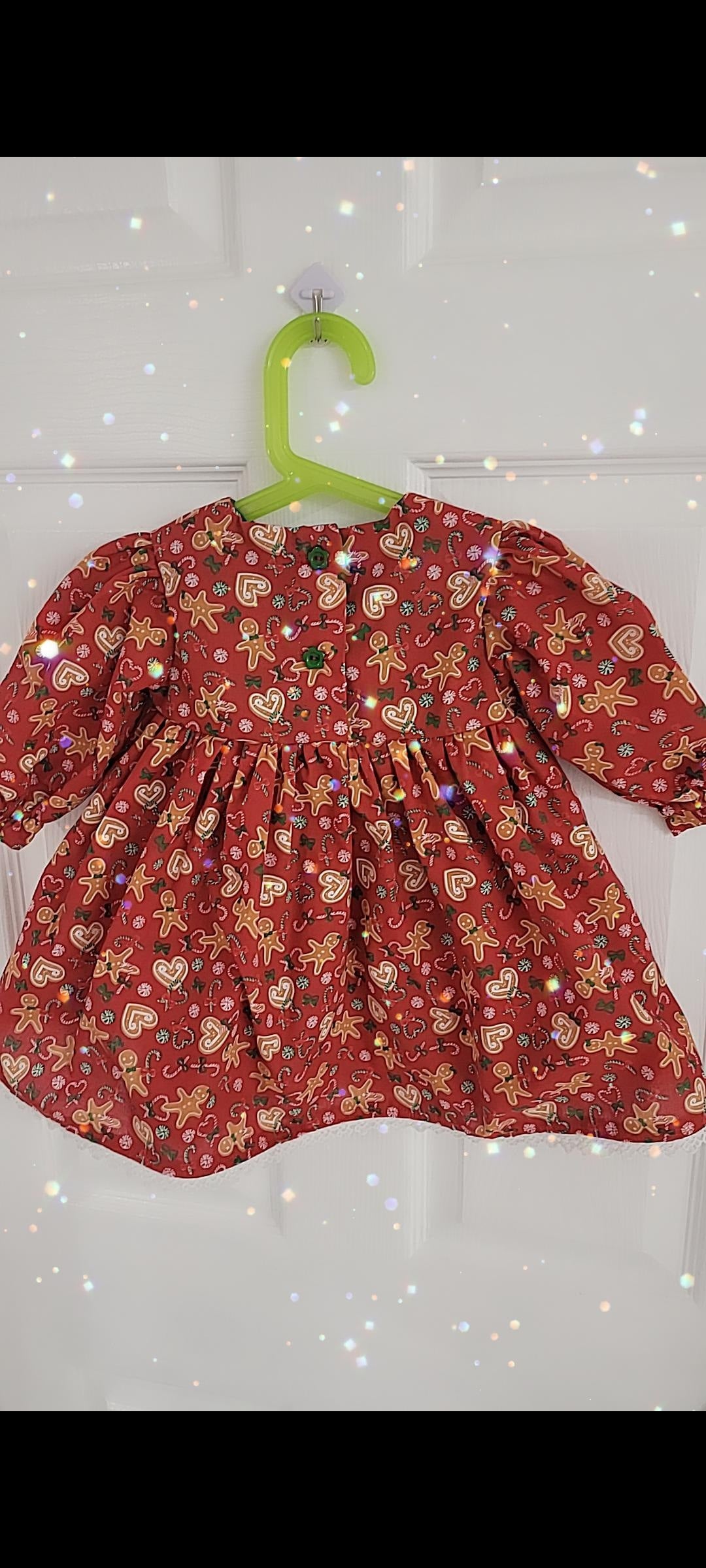 Bespoke girls ginger breadman dress 🍫🍬🎁🎈❤️