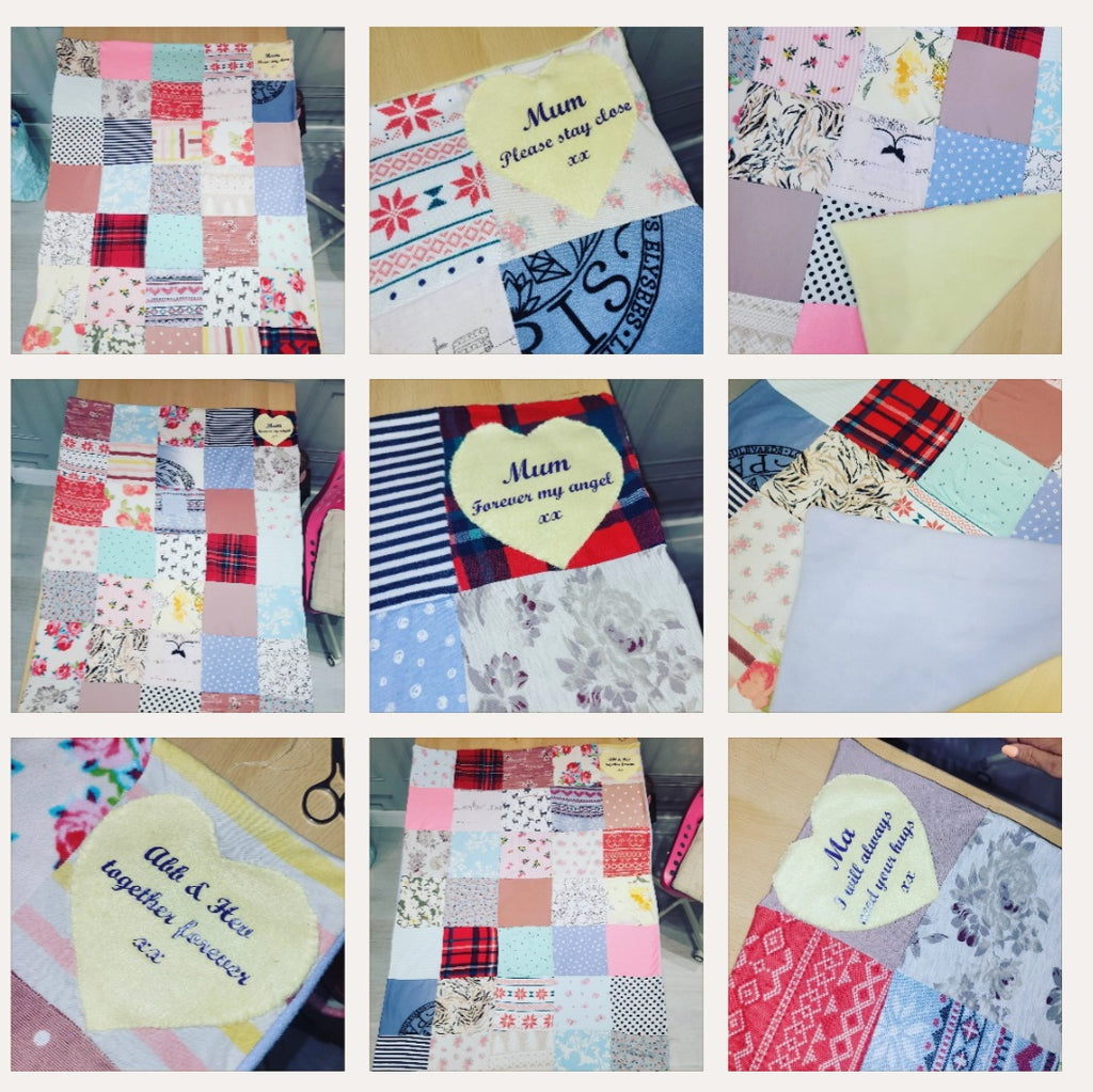 Baby clothing keepsake memory blankets xlarge By.MeggyFifee