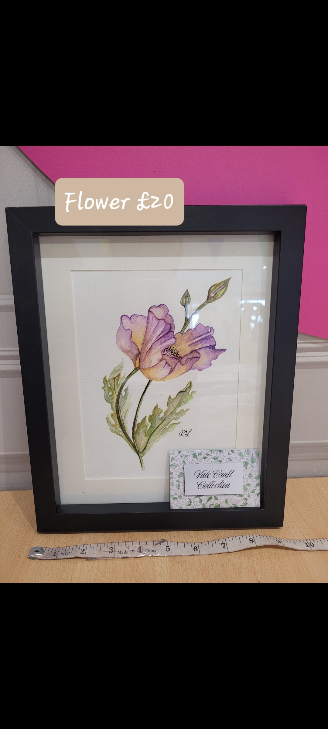 Handpainted flower picture by Vale craft collection