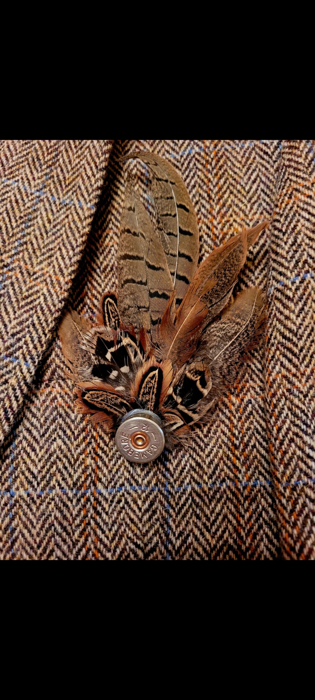 Bespoke handmade hat brooch pins by.feathers&tweed