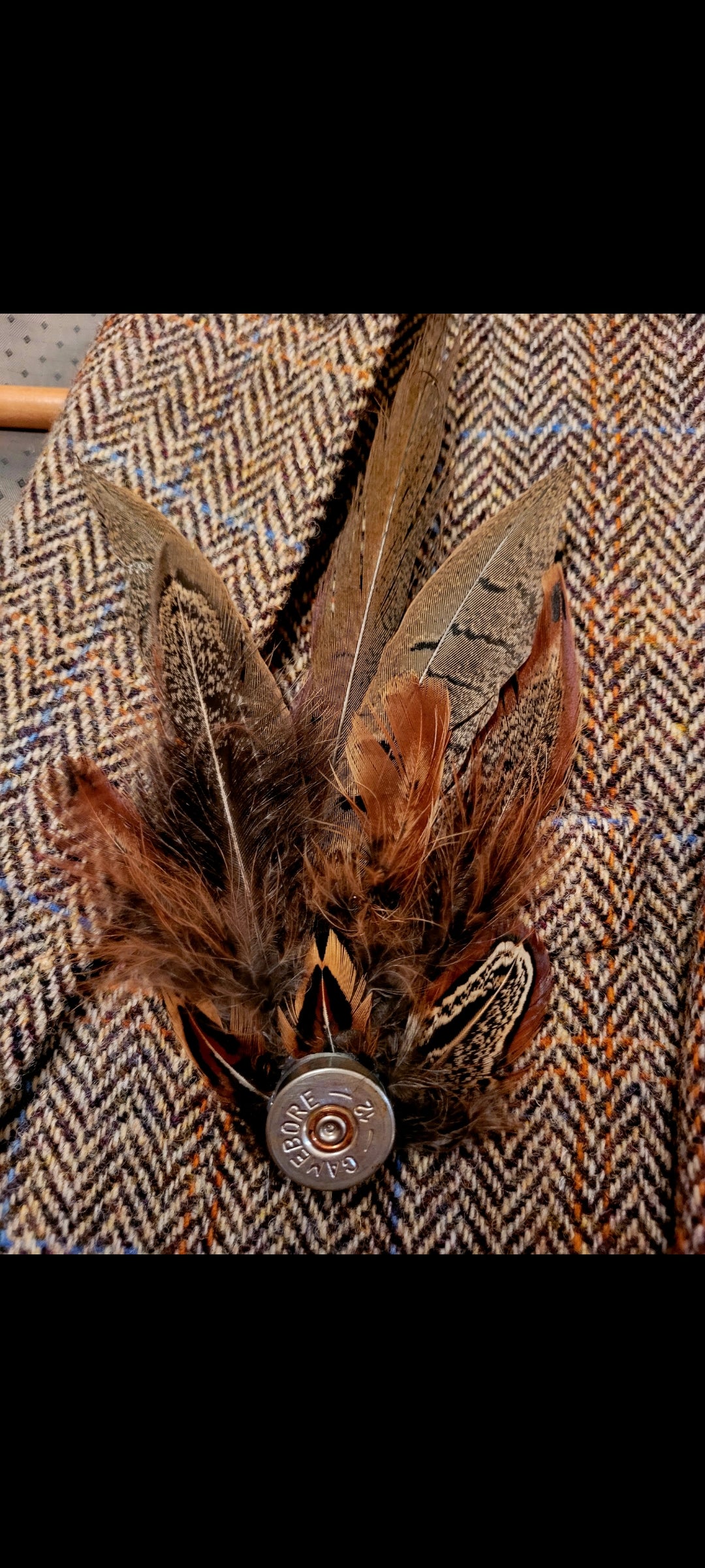 Bespoke handmade feather pins by.feathers&tweed