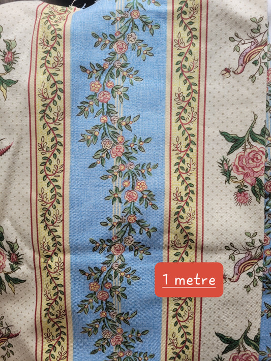 Zoffany L nightingale stripe vintage 1 metre fabric