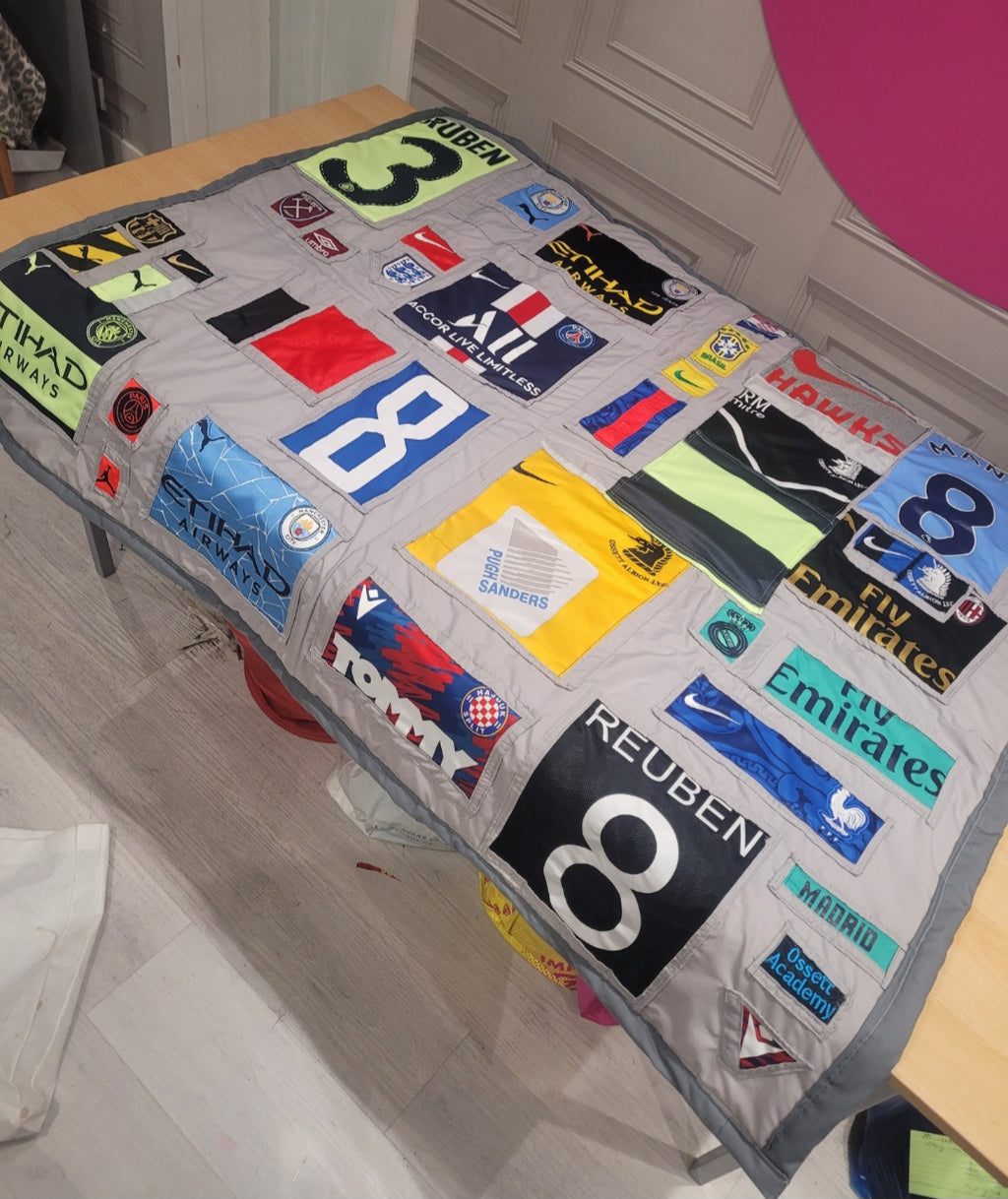 Sports shirts keepsake blanket Handmade.by.MeggyFifee