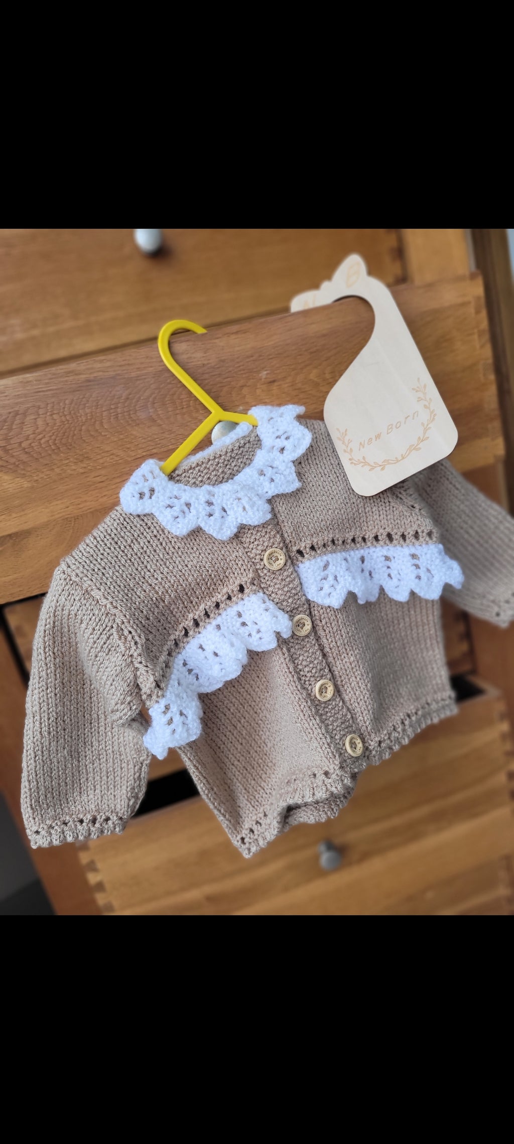 Girls Peter pan collar cardigan & soft cord pants