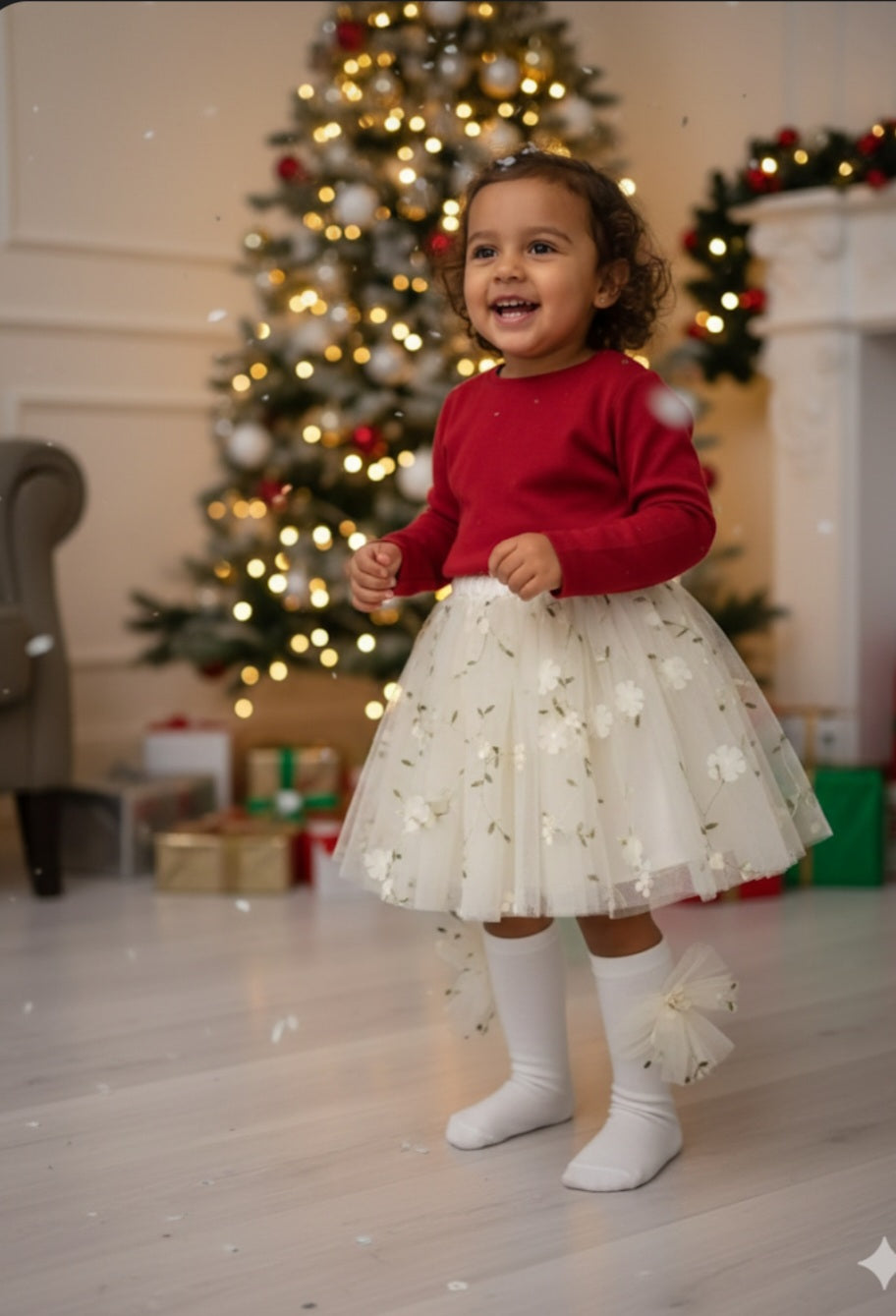 🎀 Enchanting Christmas Party Skirt for Girls