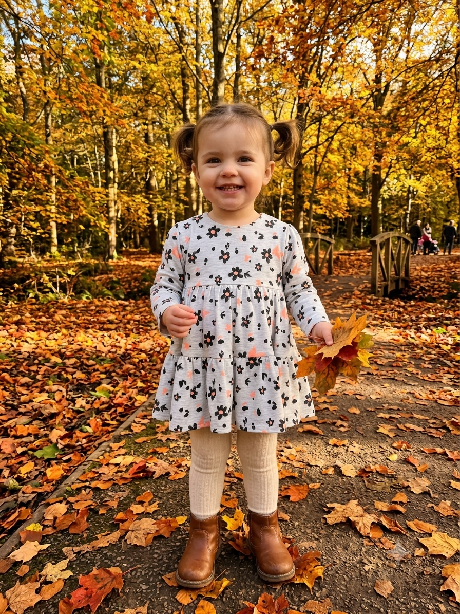 Girls three tier smock dress