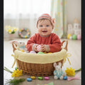 Handmade knit jumper & flower hat 6-9 months