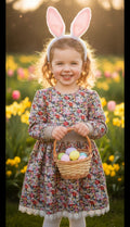 Long sleeved floral spring dress