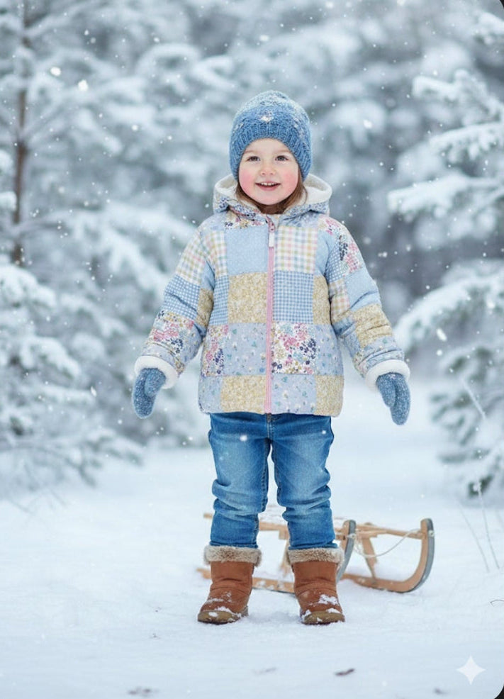Bespoke patchwork zip-up girls Hoodie Jacket 🌸