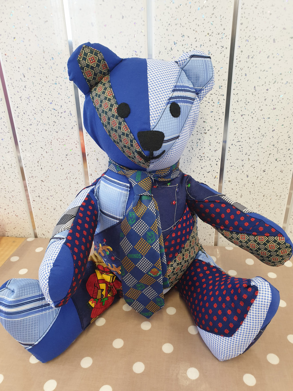 Memory keepsake tie bear Handmade.by.Meggyfifee