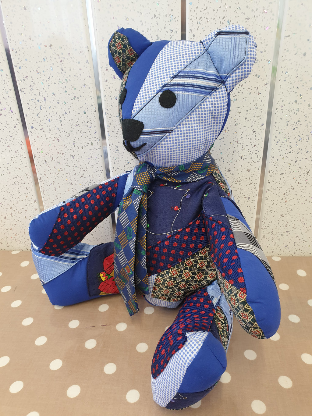 Memory keepsake tie bear Handmade.by.Meggyfifee