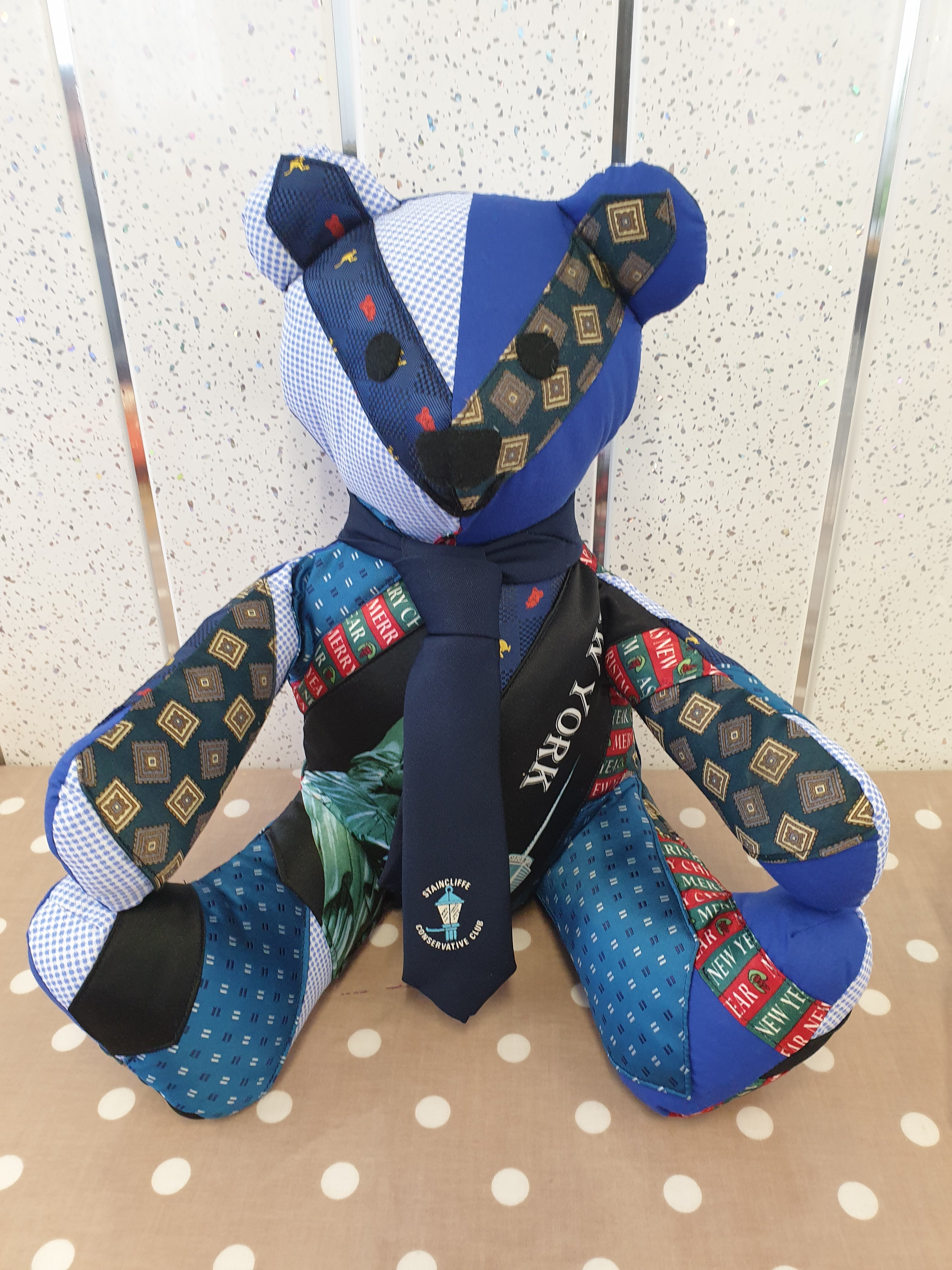 Memory keepsake tie bear Handmade.by.Meggyfifee