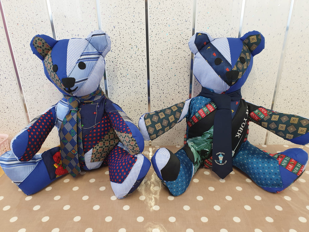 Memory keepsake tie bear Handmade.by.Meggyfifee