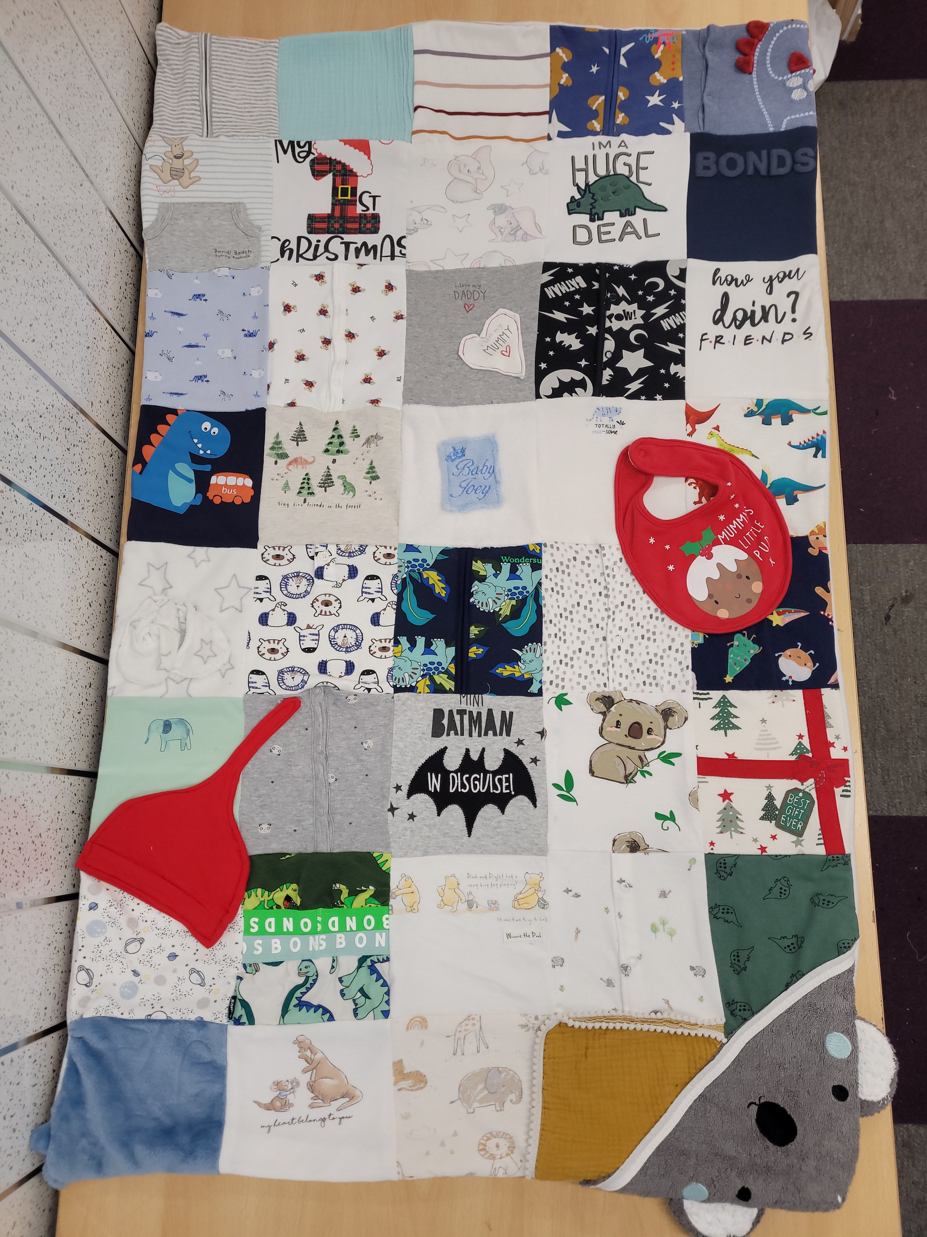 Baby clothing keepsake memory blankets xlarge By.MeggyFifee