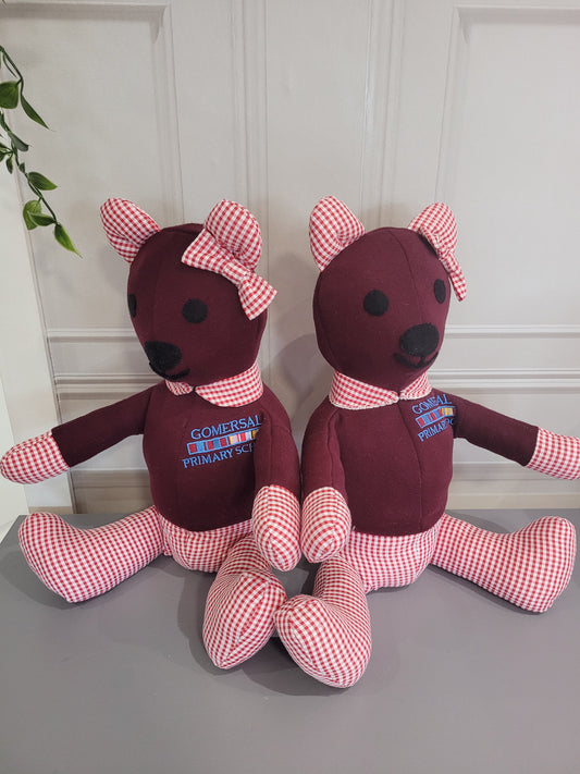 School uniform keepsake bear Handmade.By.MeggyFifee