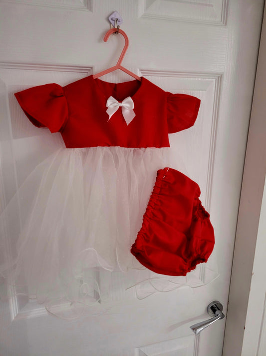 Christmas baby girls premium dress and bloomers handmade.by.meggyfifee